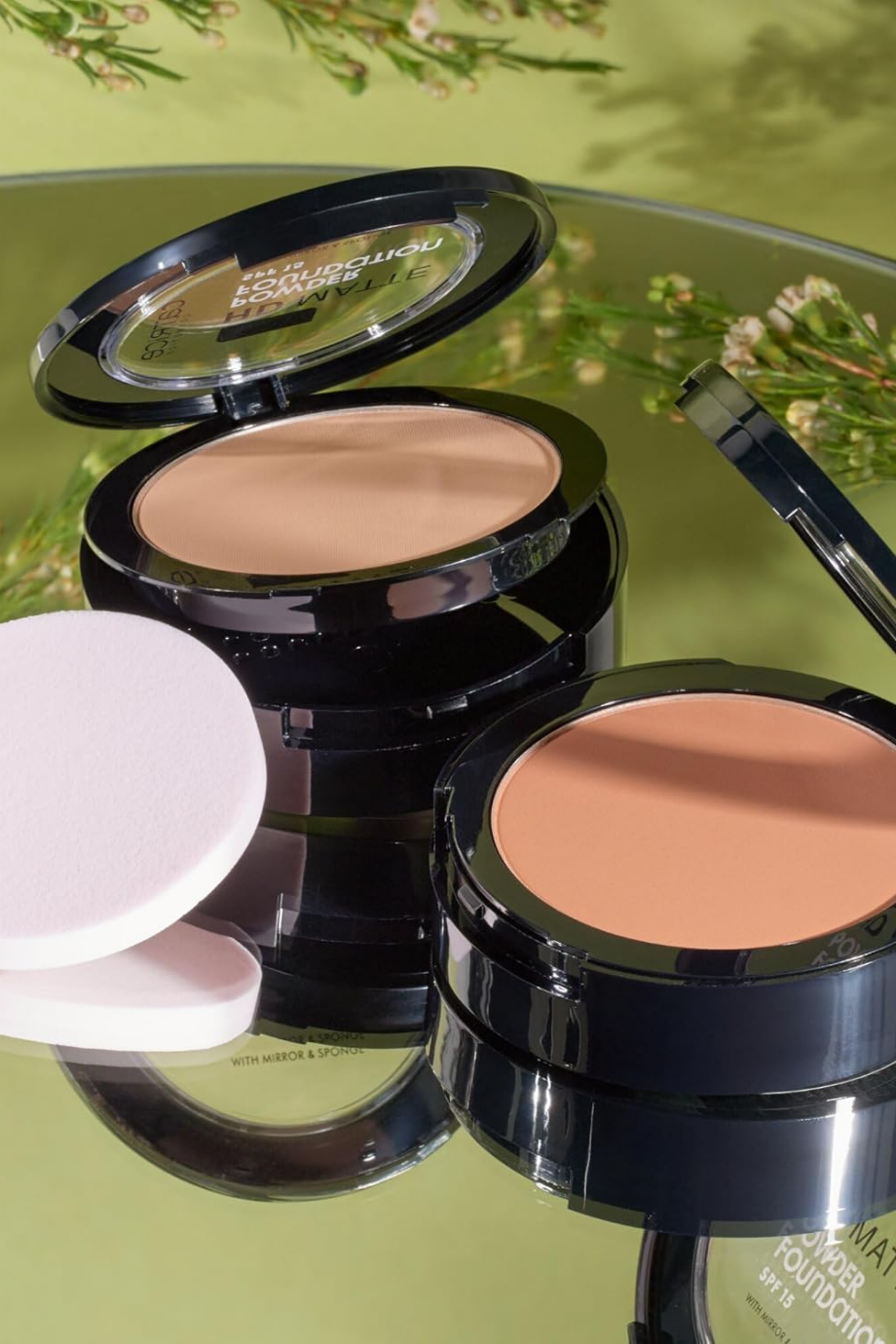 18H HD Mat Pudra Fondöten Uzun Ömürlü, SPF 15, Matlaştırıcı, Vegan, 8 g