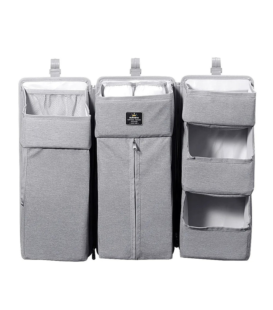 Bebek Yatak Başı Taşınabilir Beşik Düzenleyici, Çok Bölmeli, Katlanabilir ve Taşınabilir Tasarım