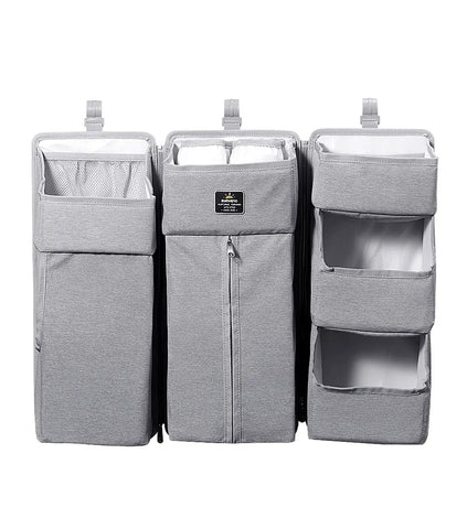 Bebek Yatak Başı Taşınabilir Beşik Düzenleyici, Çok Bölmeli, Katlanabilir ve Taşınabilir Tasarım