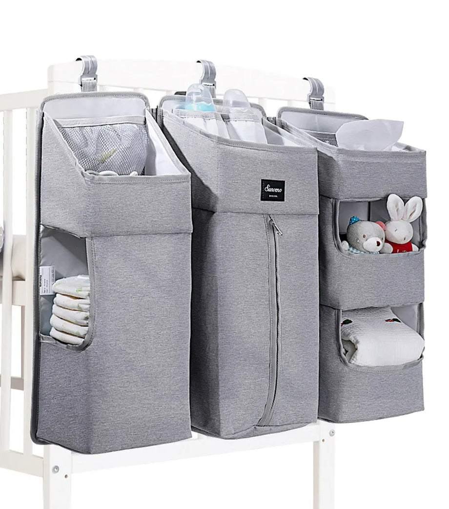 Bebek Yatak Başı Taşınabilir Beşik Düzenleyici, Çok Bölmeli, Katlanabilir ve Taşınabilir Tasarım