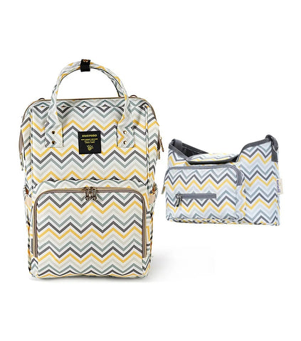 Bebek Bezi Çantası ve Düzenleyici Kombosu, USB Portlu, Geniş Ağız Açıklığı