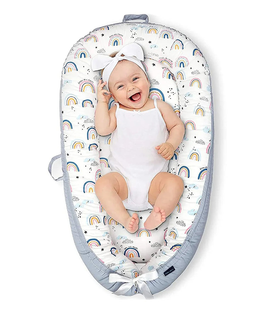 Royal Grey Yeni Doğan Lounger Yatak, Nefes Alabilir ve Taşınabilir