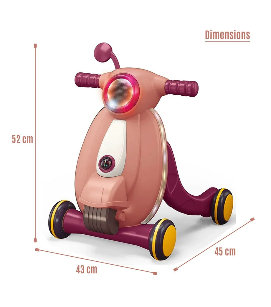 Pembe Işıklı ve Müzikli Multifonksiyonel Bebek Yürüteci