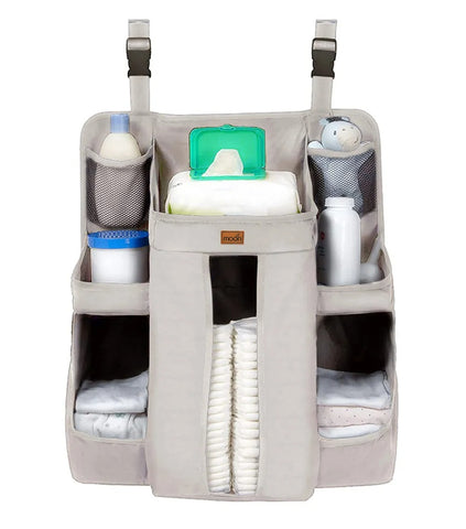 Bej Crib Organizer 6 Gözlü Yıkanabilir Karyola Düzenleyici