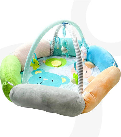 Flower Cushion Playmat 0+ Ay Bebekler İçin 2’si 1 Arada Oyun Halısı