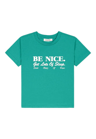 Çocuklar için Be Nice Tişört - Yeşil