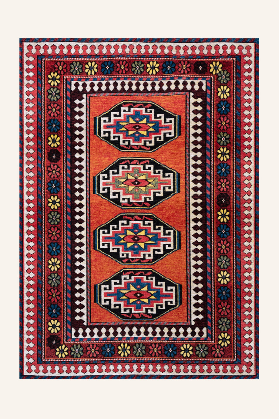 ANTIQUARIAN ANTALIA Halı Kaymaz Taban PET Malzeme Vintage Modern Tasarım 240x340
