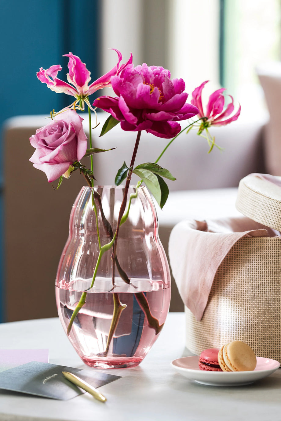 ROSE GARDEN HOME Kristal Vazo, Dekoratif ve Çok Amaçlı Kullanım