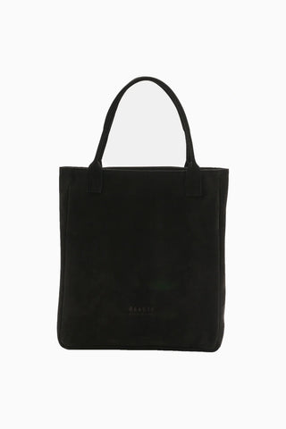 Nubuk Deri Siyah Unisex Tote Çanta
