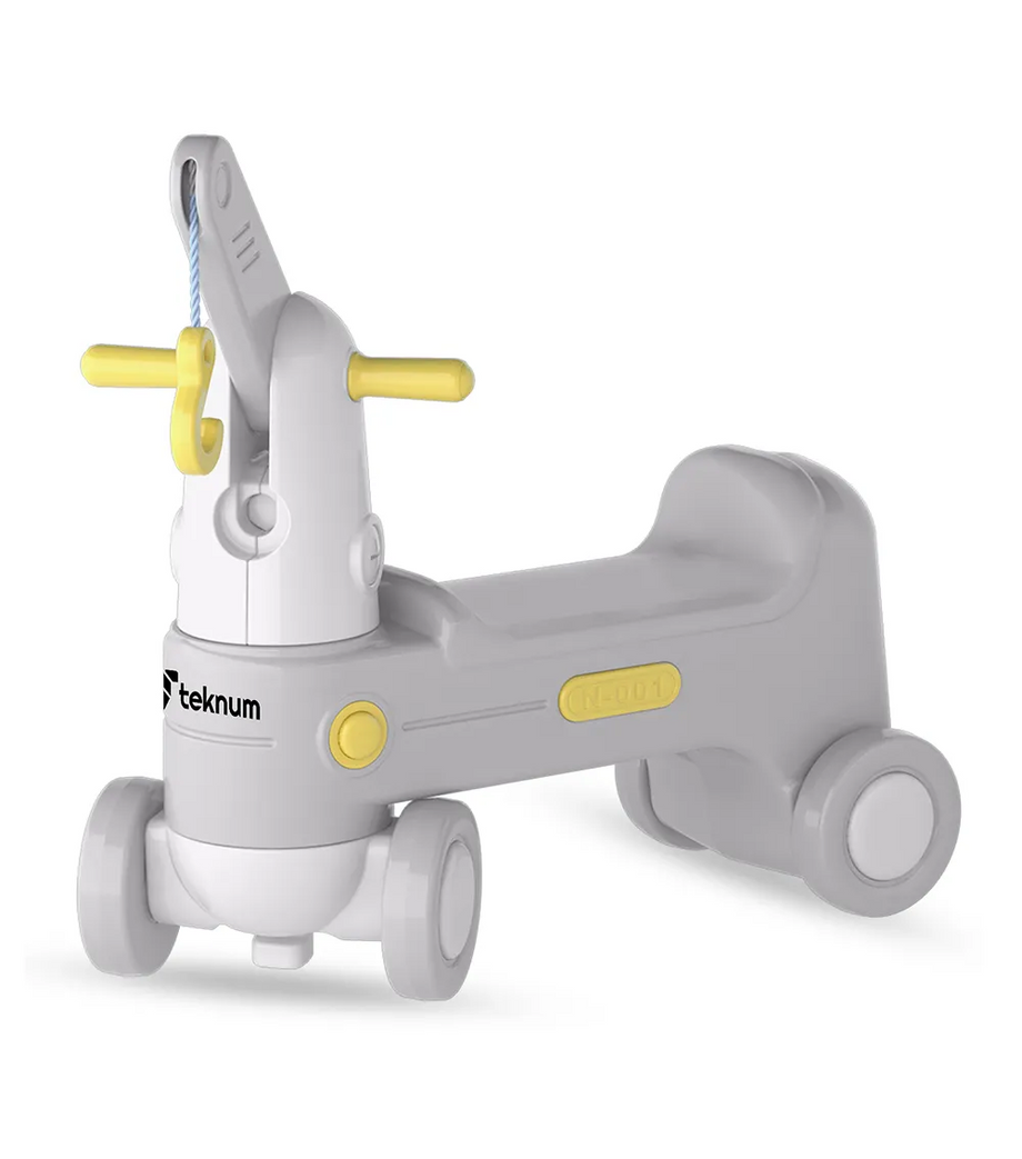 TEKNUM 2 in 1 Gri Sallanır ve Sürmeli Ride On Araba