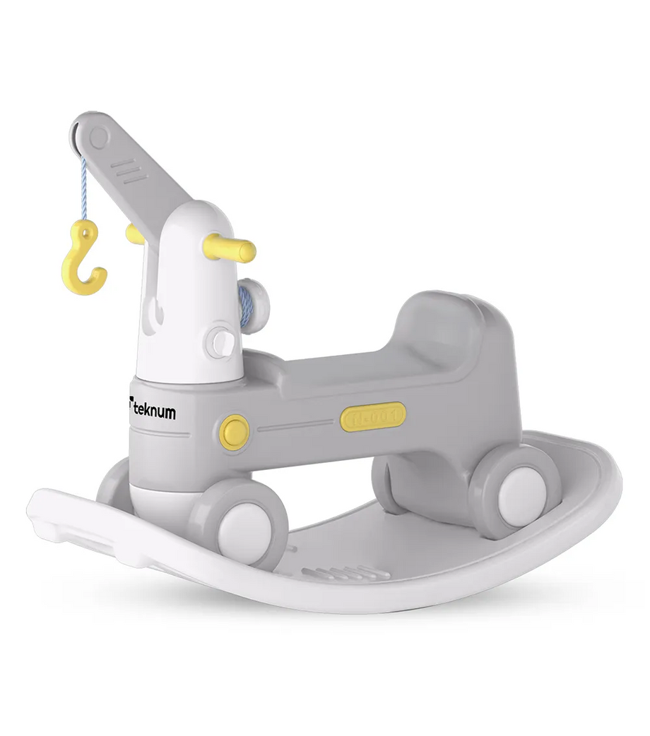 TEKNUM 2 in 1 Gri Sallanır ve Sürmeli Ride On Araba