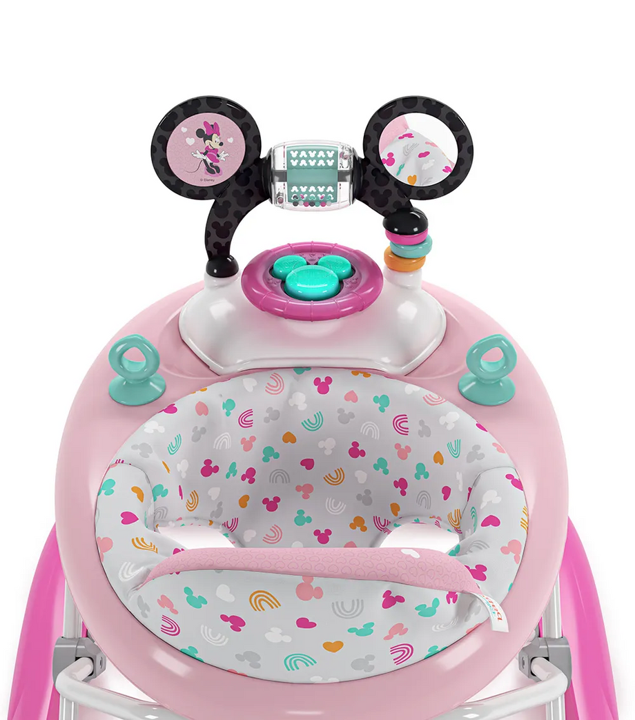 Minnie Mouse Tiny Trek 2'si 1 Arada Yürüteç Katlanabilir Oyuncak İstasyonu
