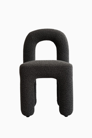 Daiku Dining Chair Koyu Gri, Dekoratif Modern Tasarım Yemek Sandalyesi