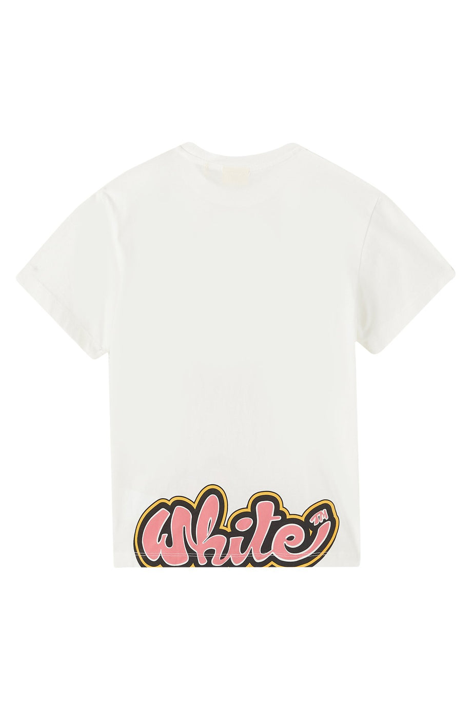 Çocuklar için Grafiti Desenli Pamuklu Tişört - Off-White