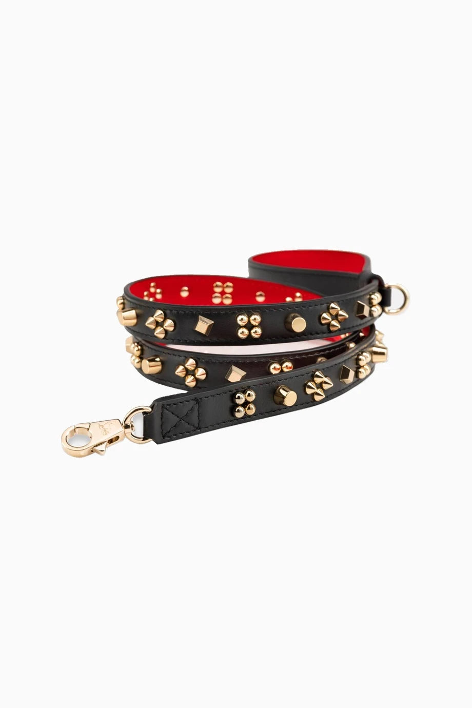 Loubileash Zımbalı Lüks Deri Köpek Gezdirme Tasması