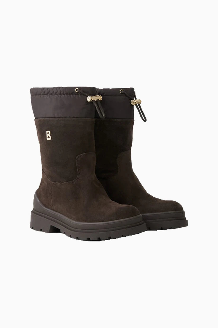 St. Moritz Spikes Tabanlı Lüks Tasarım Kadın Kar Botu, Kahverengi