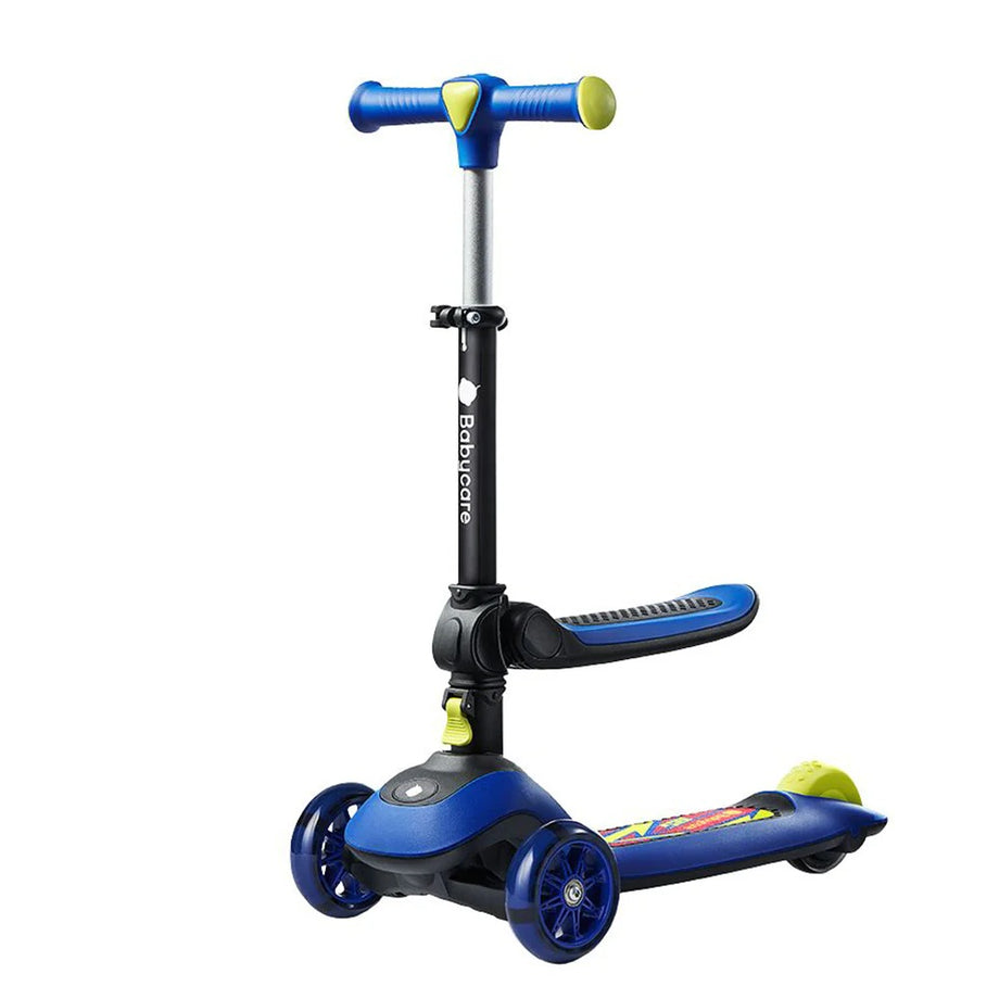 Manuel Scooter 3 Tekerlekli, Katlanabilir Koltuklu, Kırmızı, 100 kg Taşıma Kapasiteli