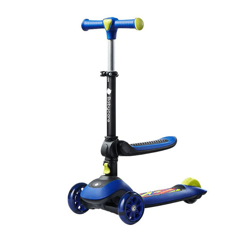 Manuel Scooter 3 Tekerlekli, Katlanabilir Koltuklu, Kırmızı, 100 kg Taşıma Kapasiteli