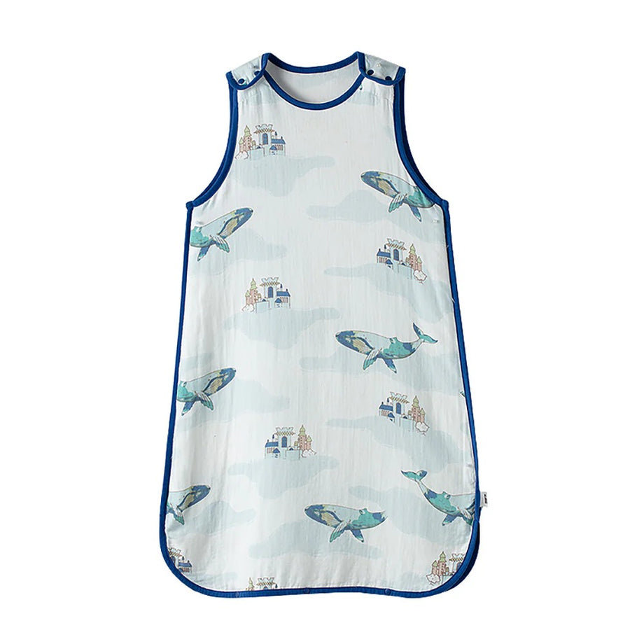 Whale Blue Kolsuz Bebek Uyku Tulumu S Beden, Nefes Alabilir, Hafif