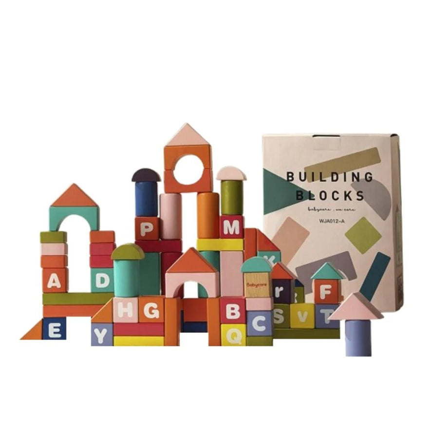 Ahşap Building Blocks 84 Parça Eğitici Oyuncak