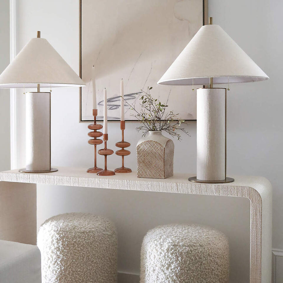 Venezia Küçük Amber Kahverengi Cam Konik Mumluk