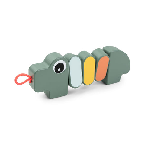 Twist & Turn Croco Yeşil Ahşap Bebek Oyuncağı, 6 Ay+, Motor Becerilerini Destekler