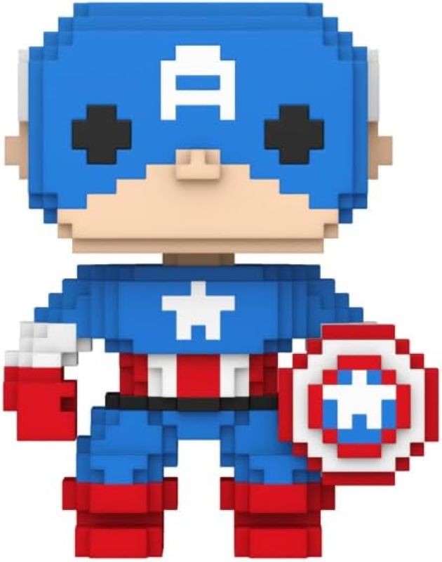 Pop! Marvel: 8-Bit, Captain America Vinil Koleksiyon Figürü, Marvel Comics
