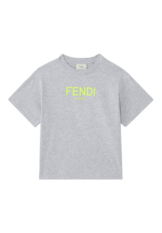 Günlük Şıklık Fendi Çocuk Gri Tişört - Gri