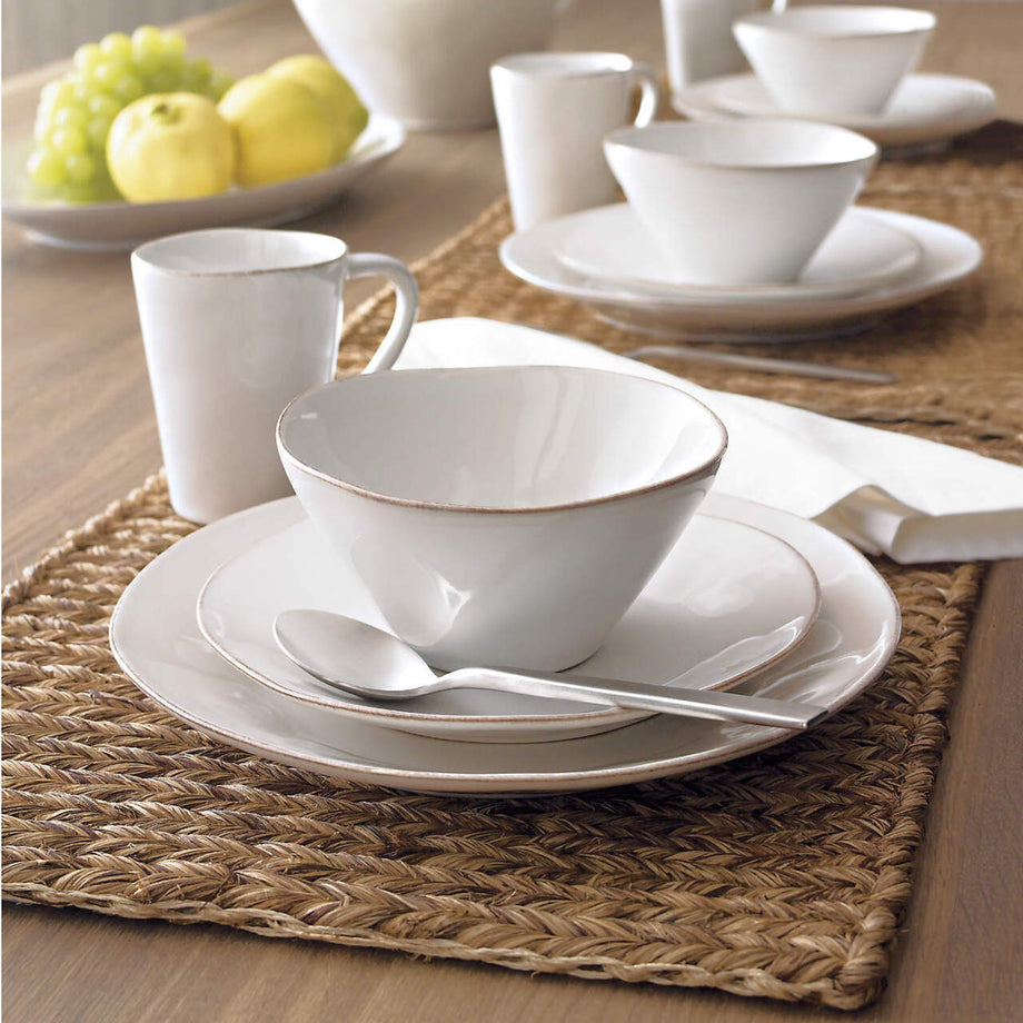 5 Parçalı Marin Beyaz Sofra Takımı - El Yapımı Seramik Tasarım