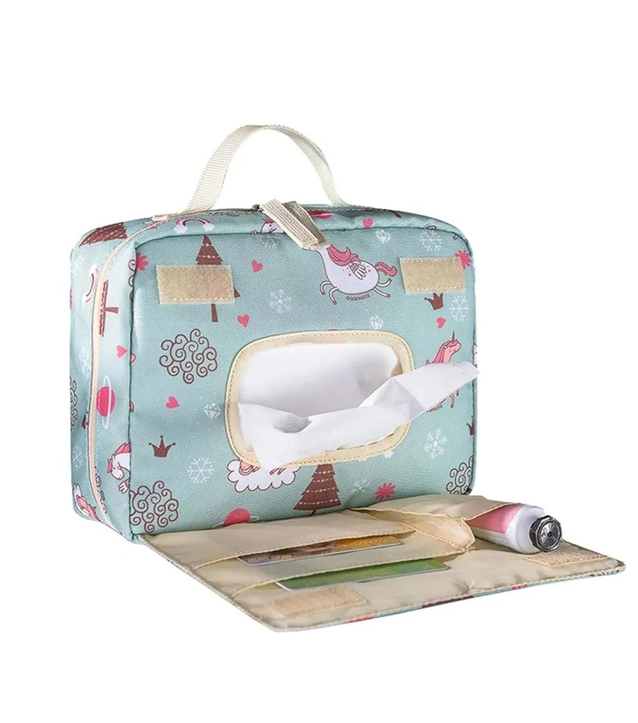 Orta Boy Yeşil Bebek Bezi Değiştirme Çantası