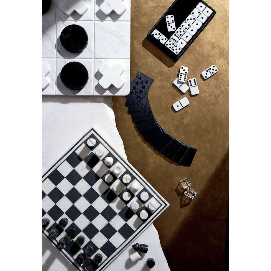 Mermer Satranç Oyunu, Şık Gri/Beyaz Banswara Mermerinden