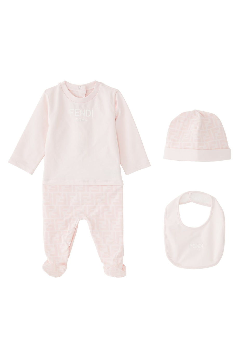 Çocuk Pamuklu Tulumu Seti - Açık Pembe
