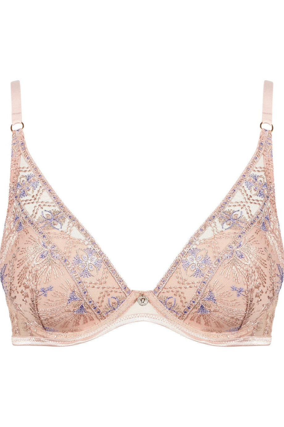 Sound of Heart Push-Up Sütyen, Lurex İşlemeli ve Altın Detaylı Tasarım