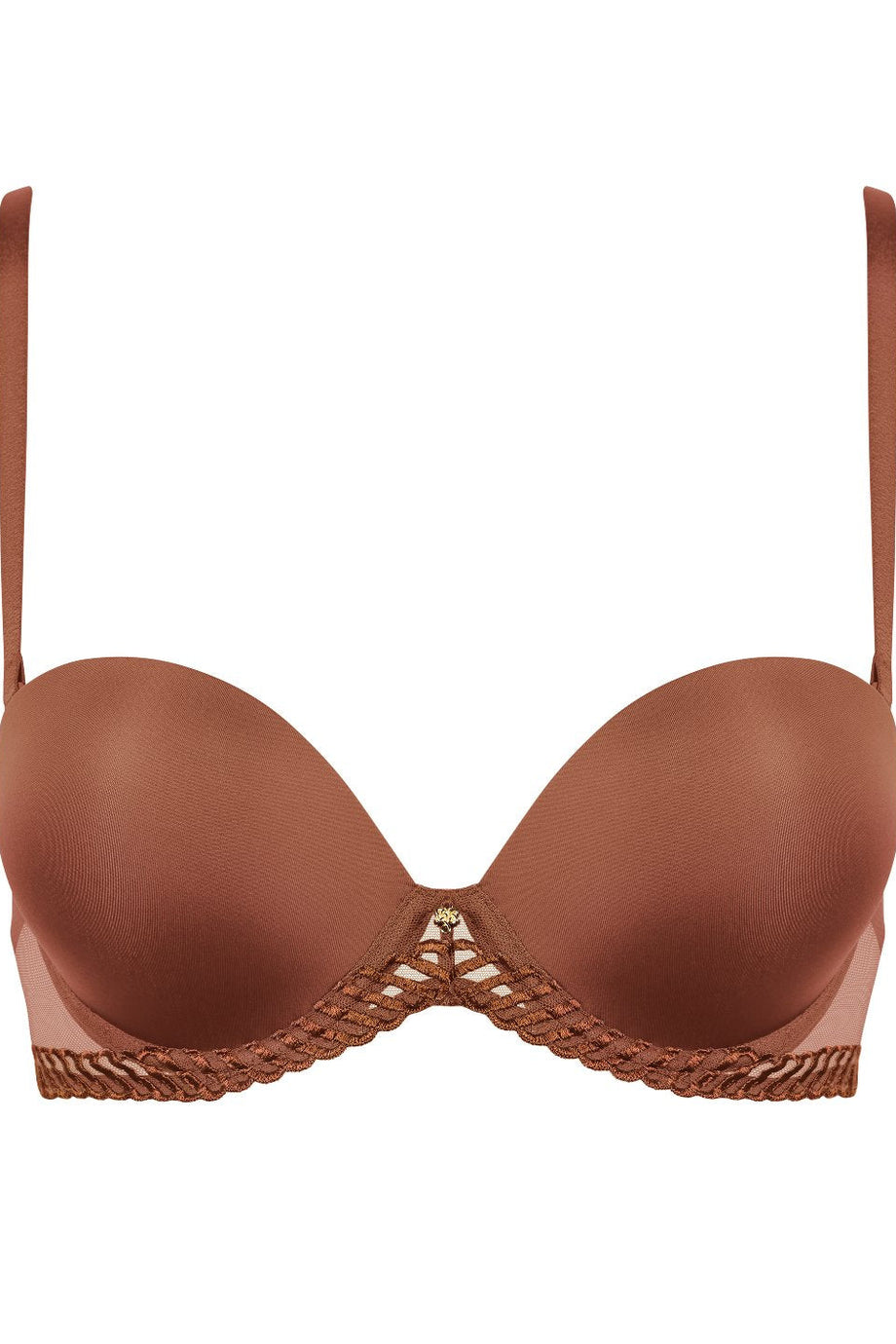 Sheer Emotion Bandeau Sütyen, Balenli, Çıkarılabilir Askılı ve Grafik İşlemeli Model