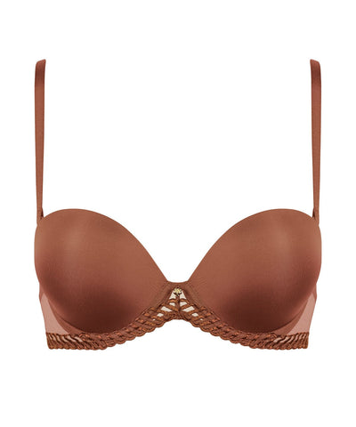 Sheer Emotion Bandeau Sütyen, Balenli, Çıkarılabilir Askılı ve Grafik İşlemeli Model