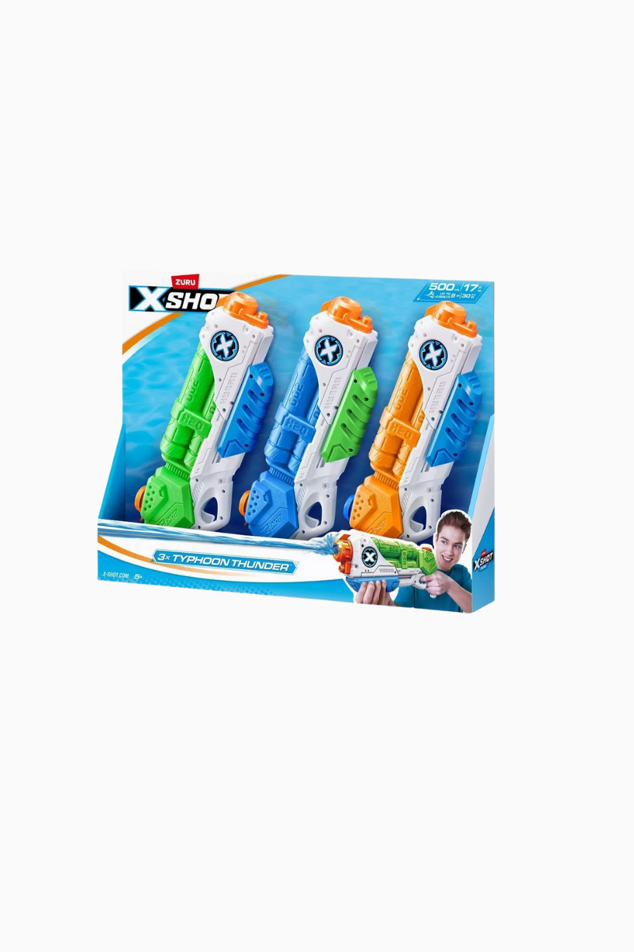 X-Shot Su Tabancası Typhoon Thunder 3'lü Paket, 9 Metre Menzil