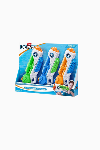 X-Shot Su Tabancası Typhoon Thunder 3'lü Paket, 9 Metre Menzil