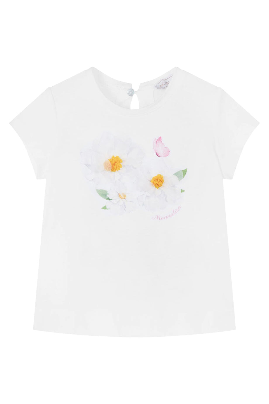 Çocuklar için Pamuklu Çiçekli T-Shirt