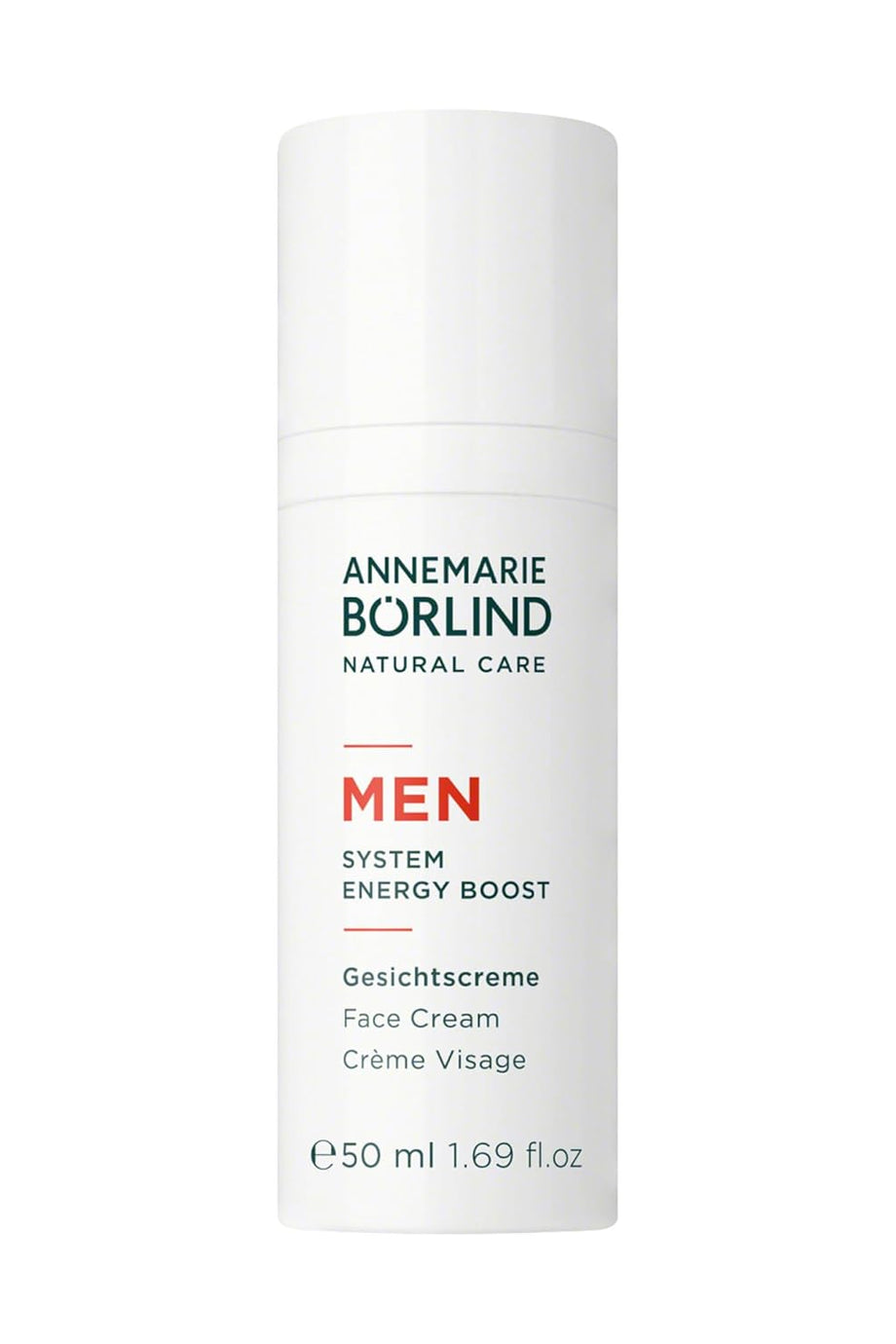 Men System Energy Boost Yüz Kremi (50 ml) Cildi Canlandırır, Kırışıklıkları Azaltır, Vegan