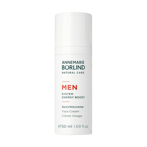 Men System Energy Boost Yüz Kremi (50 ml) Cildi Canlandırır, Kırışıklıkları Azaltır, Vegan