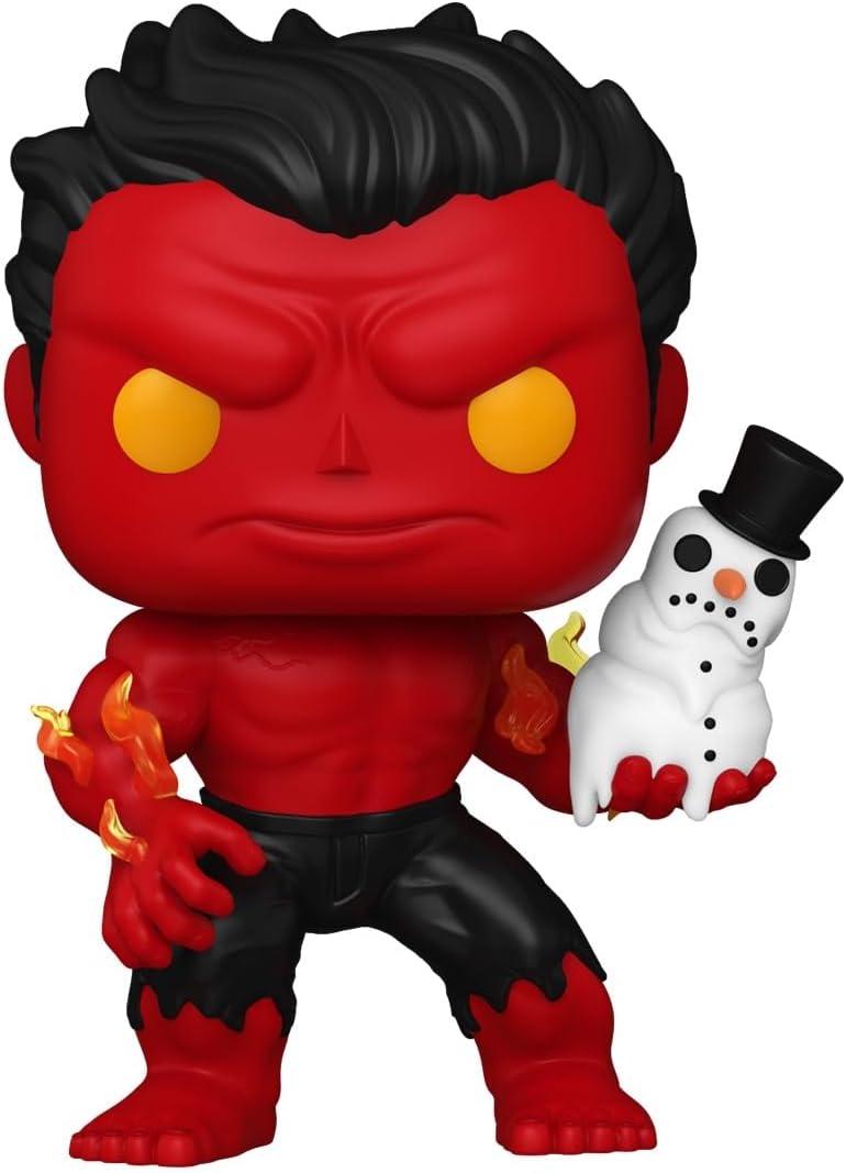 Pop! Marvel: Holiday, Red Hulk Vinil Figür, Marvel Comics Koleksiyonluk Figür