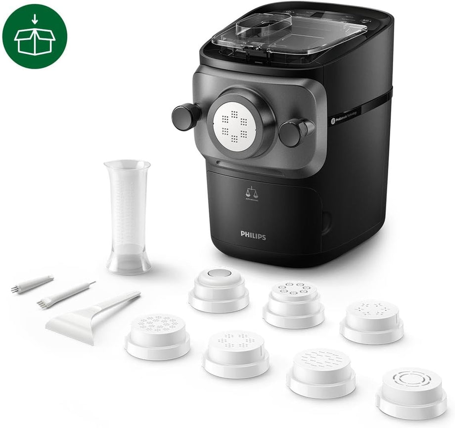 7000 Serisi Pasta Makinesi, 8 Çeşit Makarna, 10 Dakikada Taze Ev Yapımı, Siyah HR2665/93