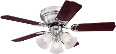 Contempra Trio 90 cm Tavan Vantilatörü, Fırçalanmış Nikel, LED Uyumlu