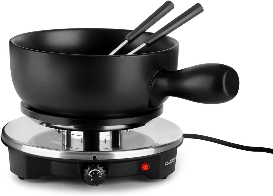 Sirloin Peynir Fondü Seti, Emaye Seramik Tencere, 1200W