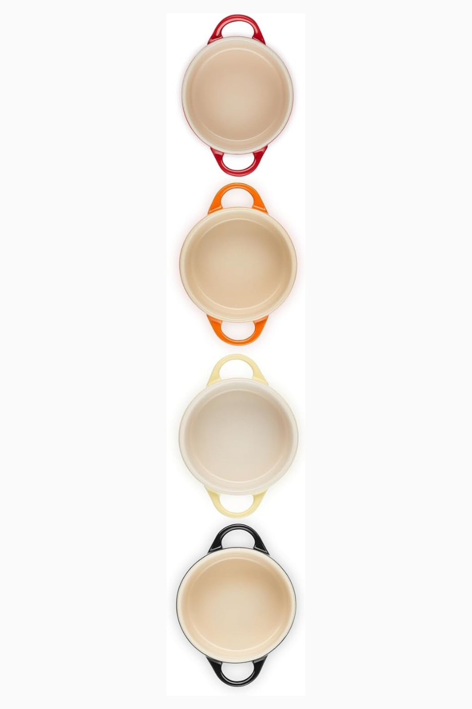 4’lü Mini Cocotte Seti 200 ml Taş Seramik, Fire & Flame Renkler