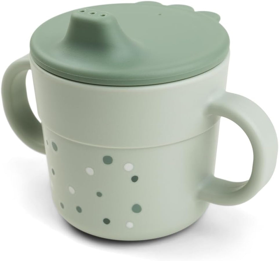 Foodie Happy Dots İçecek Bardağı 215 ml,  Kapaklı ve Kulplu