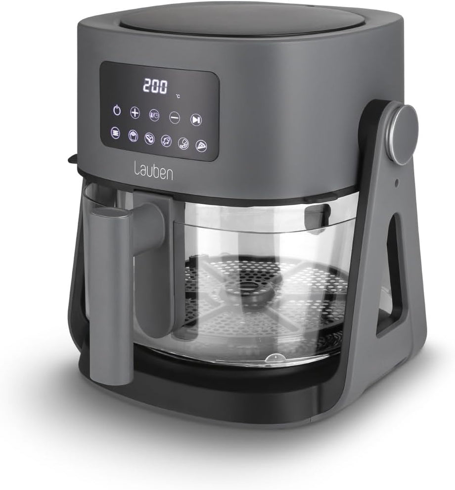 Glass&Grill Air Fryer 3'ü 1 Arada – 5,5L Cam Sepetli Sıcak Hava Fritözü