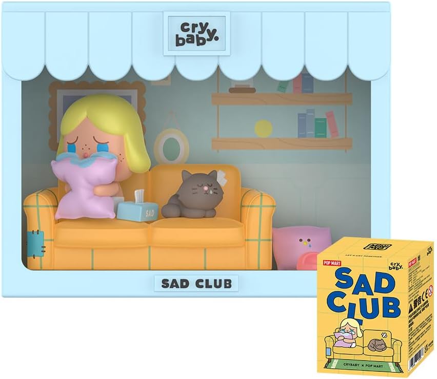 CRYBABY Sad Club Serisi, Rastgele Figür, 2,5 inç Koleksiyonluk Figür Seti
