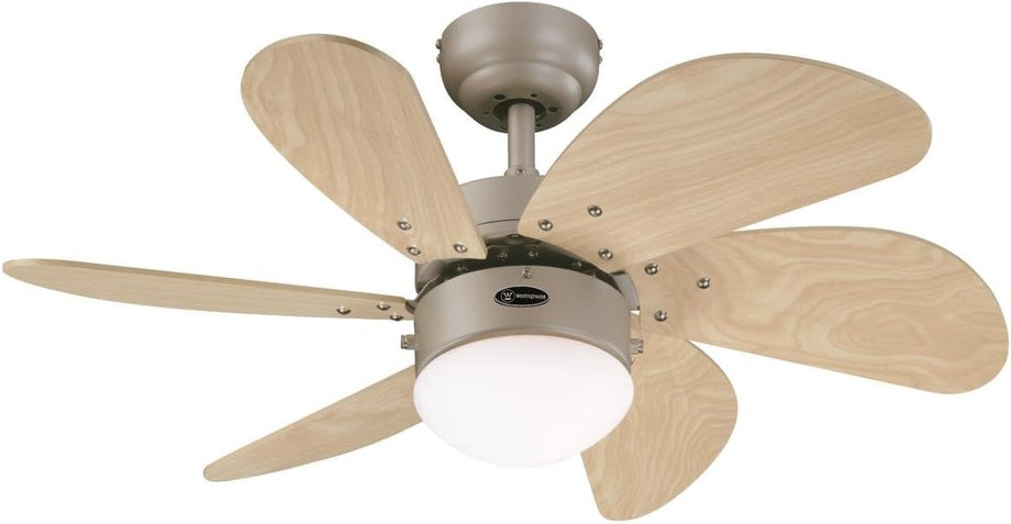 Turbo Swirl 76 cm Titanyum Tavan Vantilatörü, LED Uyumlu, İç Mekan