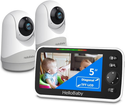 Çift Kameralı Video Bebek Monitörü, Gece Görüş & ECO Modu